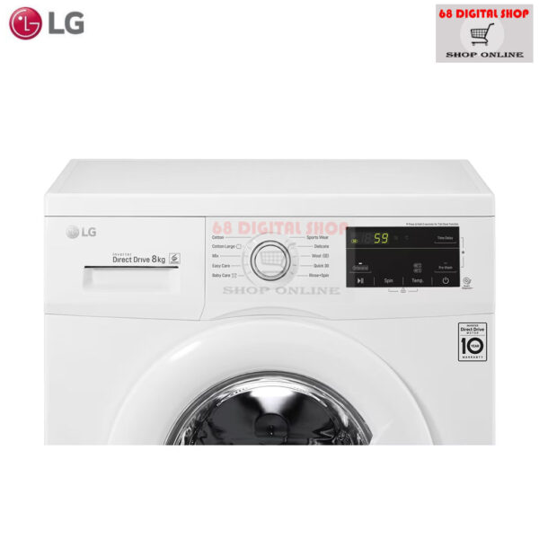 LG เครื่องซักผ้าฝาหน้า ระบบ Inverter Direct Drive ความจุซัก 8 กก. รุ่น FM1208N6W