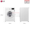 LG เครื่องซักผ้าฝาหน้า ระบบ Inverter Direct Drive ความจุซัก 8 กก. รุ่น FM1208N6W