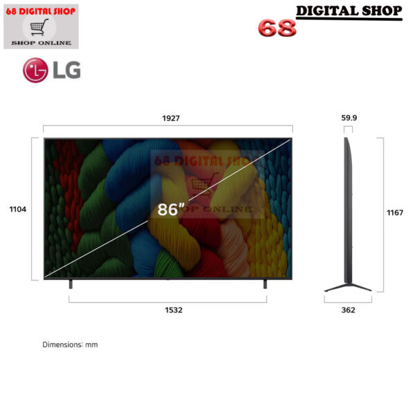 LG NanoCell AI 4K Smart TV 86 นิ้ว รุ่น 86NANO80ASA