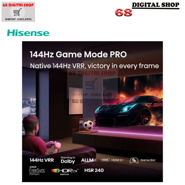 Hisense QLED 4K VIDAA Smart TV Quantum Dot Dolby Vision & Atmos TV 144Hz 85 นิ้ว รุ่น 85Q7Q