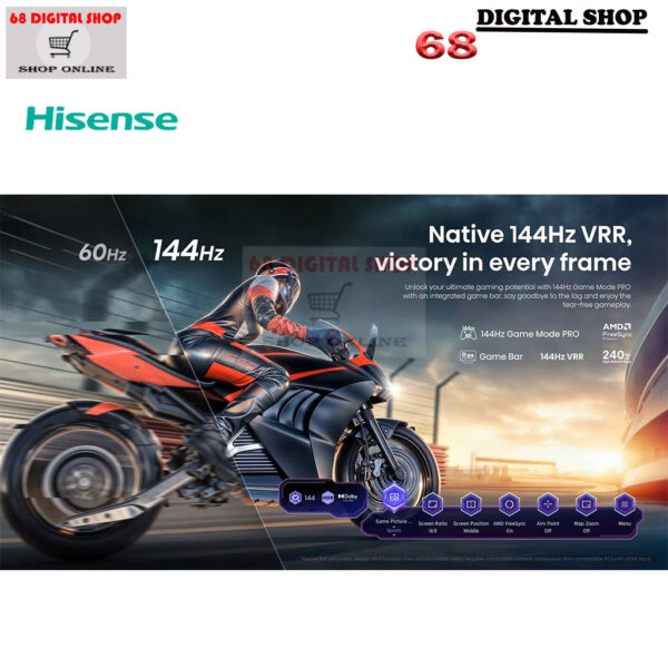 Hisense Mini-LED PRO ULED 4K VIDAA Smart TV 165 HZ 65 นิ้ว รุ่น 65U7Q