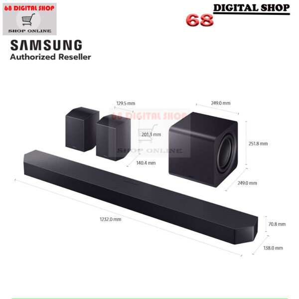 SAMSUNG Premium Q-series Soundbar ระบบเสียง 11.1.4 Ch 756W รุ่น HW-Q990F/XT