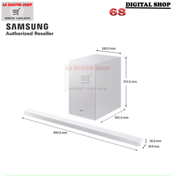 Samsung Soundbar Ultra Slim 3.1 Ch 240W รุ่น HW-S701D/XT (สีขาว WHITE)