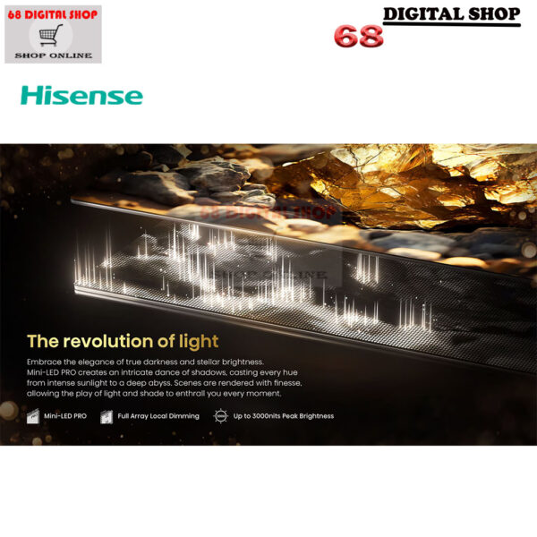 Hisense Mini-LED PRO ULED 4K VIDAA Smart TV 144 HZ 75 นิ้ว รุ่น 75U8N