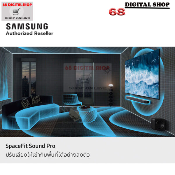 SAMSUNG Premium Q-series Soundbar ระบบเสียง 11.1.4 Ch 756W รุ่น HW-Q990F/XT