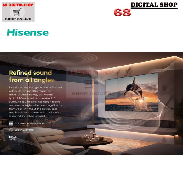 Hisense Mini-LED PRO ULED 4K VIDAA Smart TV 144 HZ 75 นิ้ว รุ่น 75U8N