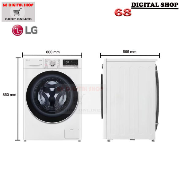 LG Washer and dryer เครื่องซักผ้าฝาหน้า ความจุซัก10kg. / อบ 7kg รุ่น FV1410H4W