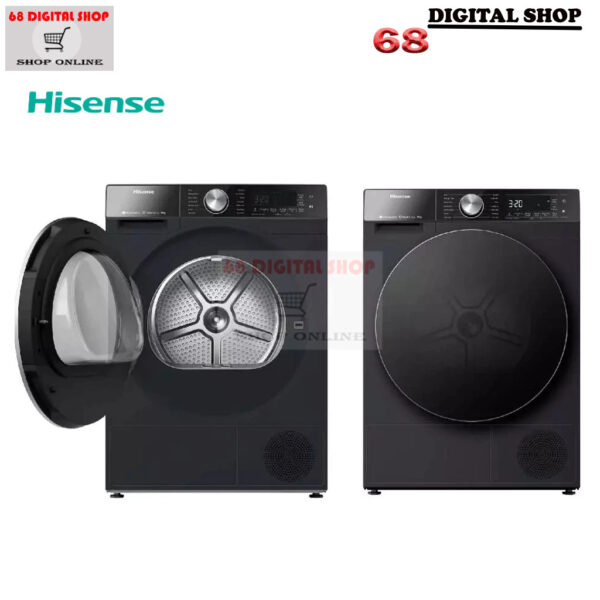 Hisense Washer and dryer เครื่องซักผ้าฝาหน้า ความจุซัก12kg. / อบ 8kg. AI Wash รุ่น WD5S1243BB