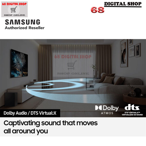 SAMSUNG Soundbar B-series ลำโพงซาวด์บาร์ซัมซุง 410 วัตต์ ระบบเสียง 3.1 Ch รุ่น HW-B650D/XT