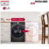 LG Washer and dryer เครื่องซักผ้าฝาหน้า ความจุซัก10kg. / อบ 7kg รุ่น FV1410H4W
