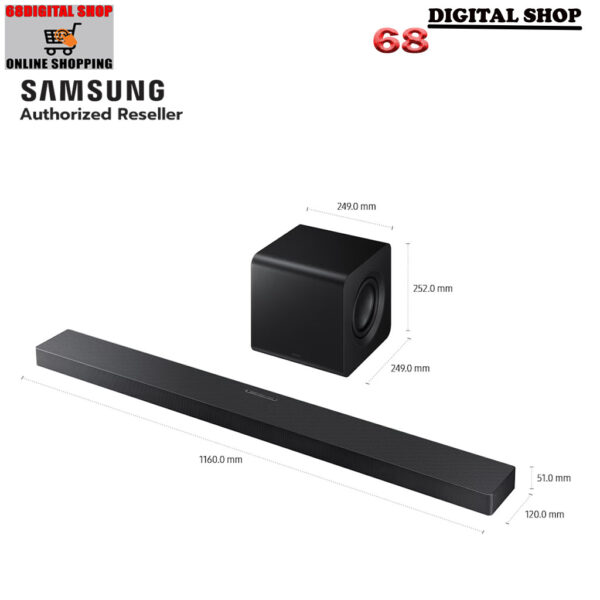 samsung-soundbar-q-series-hw-qs700fxt-dimension SAMSUNG Soundbar Q-Series Dolby Atmos Q-Symphony ระบบเสียง 3.1.2ch HW-QS700F/XT