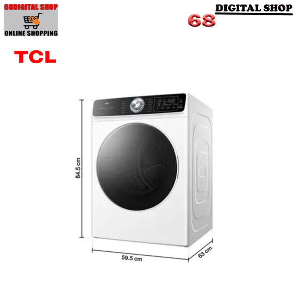 tcl-front-load-dryer-wt11kfdyw-dimension TCL Front Load Dryer เครื่องอบผ้าฝาหน้า 11 kg รุ่น WT11KFDYW