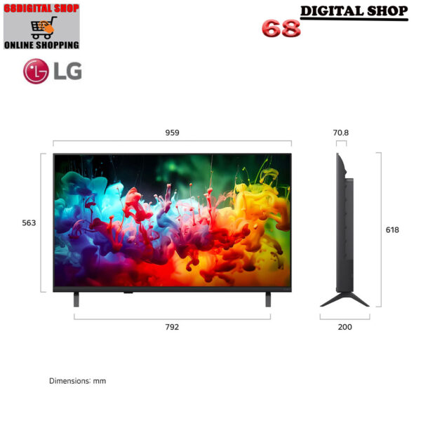lg mini led 43 inch 43qned70bsa dimension LG QNED Mini LED AI 4K Smart TV 43 นิ้ว รุ่น 43QNED70BSA